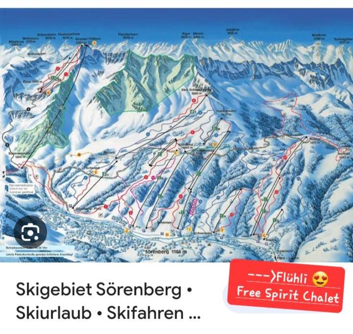 Free Spirit Chalet Fluehli Bagian luar foto